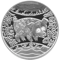 Рік Свині (Кабана) — аверс